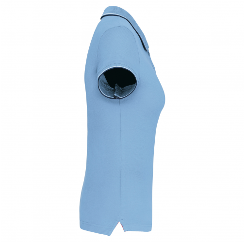 sky blue / navy / white Polo de manga corta mujer