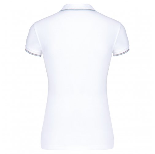 white / sky blue / light grey Polo de manga corta mujer