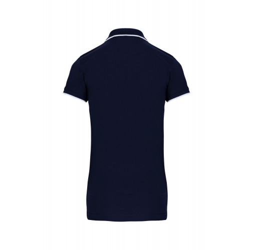 navy / white / red Polo piqué maga corta mujer