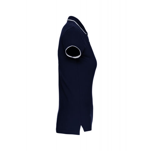 navy / white / red Polo piqué maga corta mujer