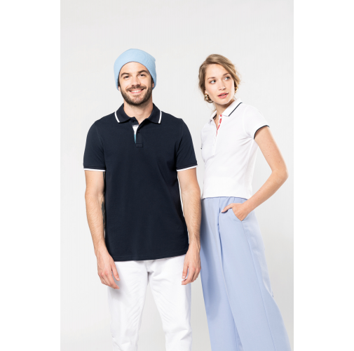 Polo piqué maga corta mujer