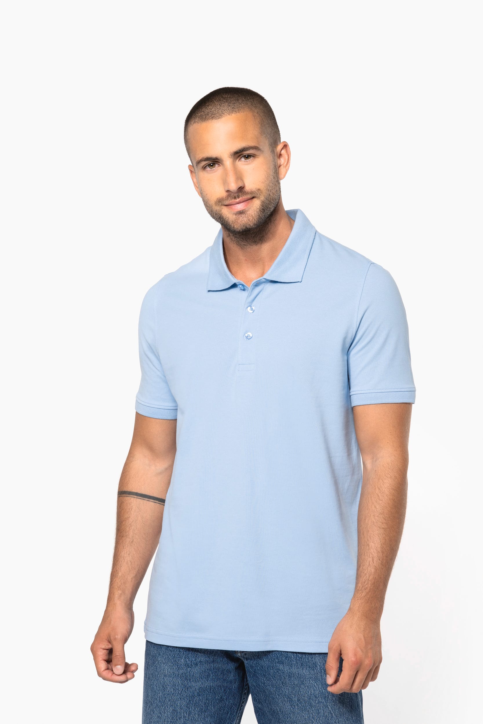 Polo piqué de manga corta hombre
