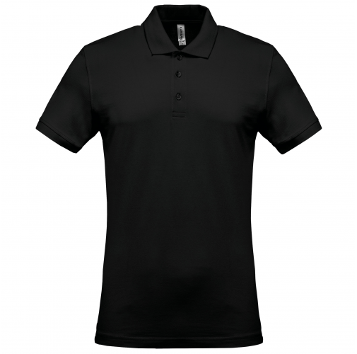 black Polo piqué de manga corta hombre