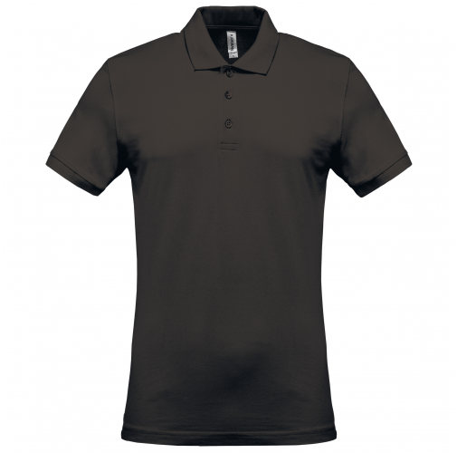 dark grey Polo piqué de manga corta hombre