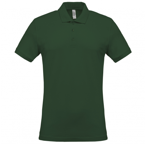 forest green Polo piqué de manga corta hombre