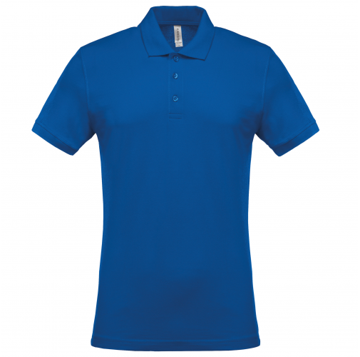 light royal blue Polo piqué de manga corta hombre