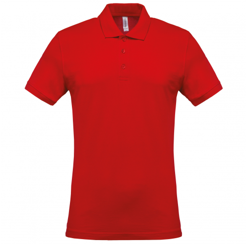 red Polo piqué de manga corta hombre