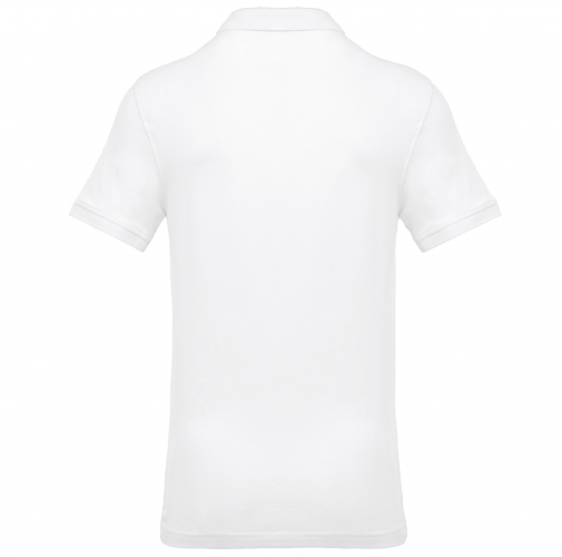 white Polo piqué de manga corta hombre