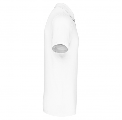 white Polo piqué de manga corta hombre