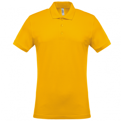 yellow Polo piqué de manga corta hombre