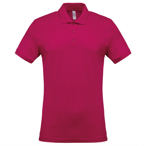 fuchsia Polo piqué de manga corta hombre