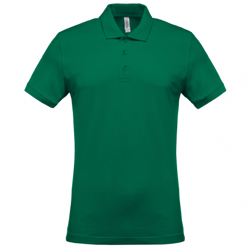 kelly green Polo piqué de manga corta hombre
