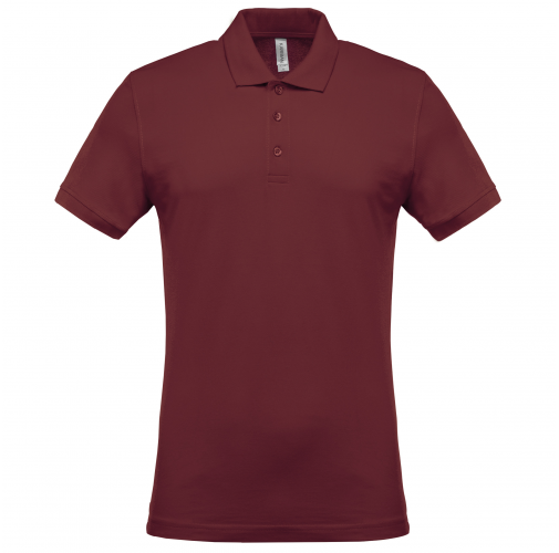 wine Polo piqué de manga corta hombre