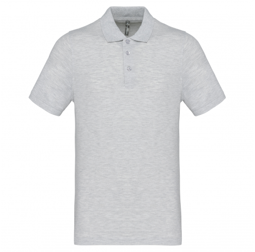 ash heather Polo piqué de manga corta hombre