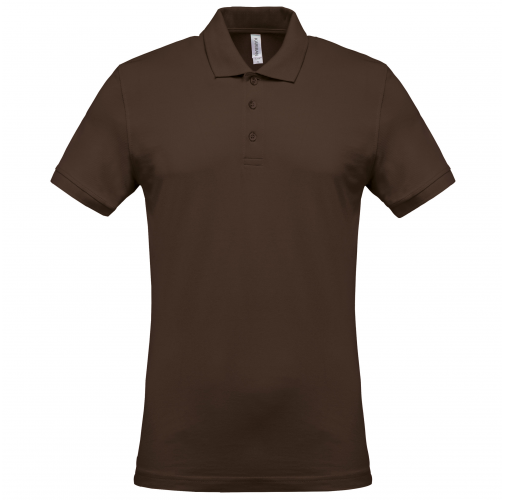 chocolate Polo piqué de manga corta hombre