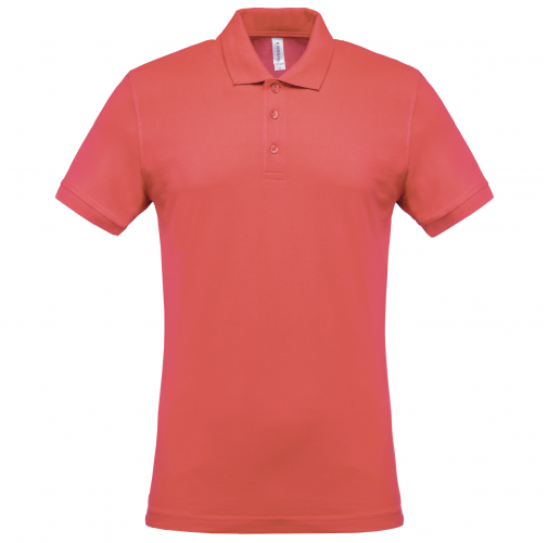 true coral Polo piqué de manga corta hombre