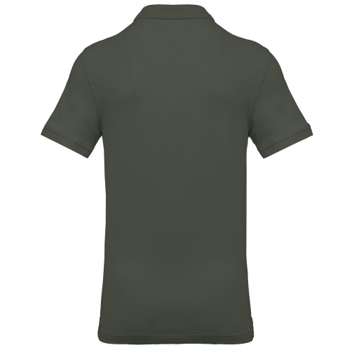 dark khaki Polo piqué de manga corta hombre