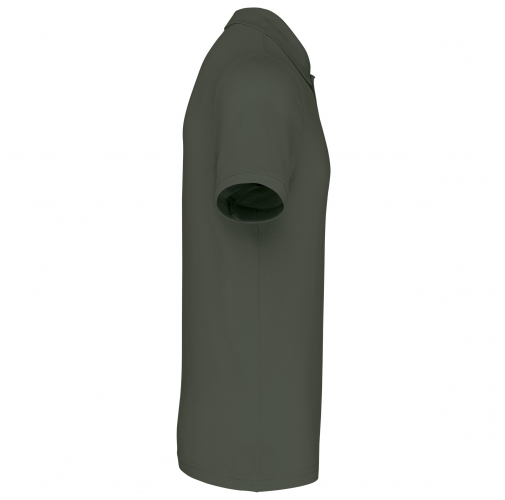 dark khaki Polo piqué de manga corta hombre