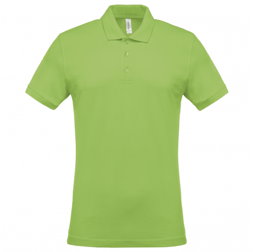 lime Polo piqué de manga corta hombre