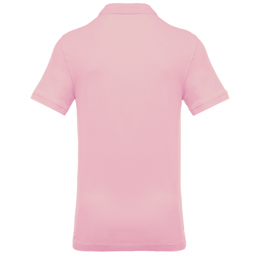 pale pink Polo piqué de manga corta hombre