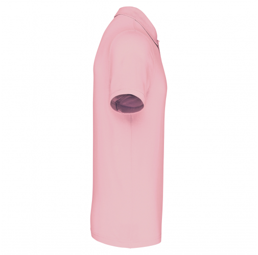 pale pink Polo piqué de manga corta hombre