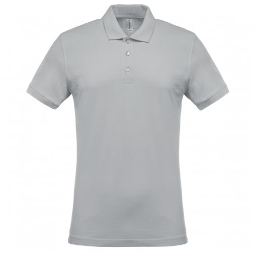 snow grey Polo piqué de manga corta hombre
