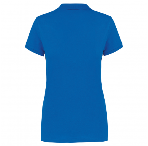 light royal blue Polo piqué de manga corta de mujer