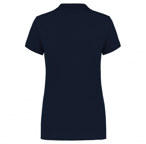 navy Polo piqué de manga corta de mujer