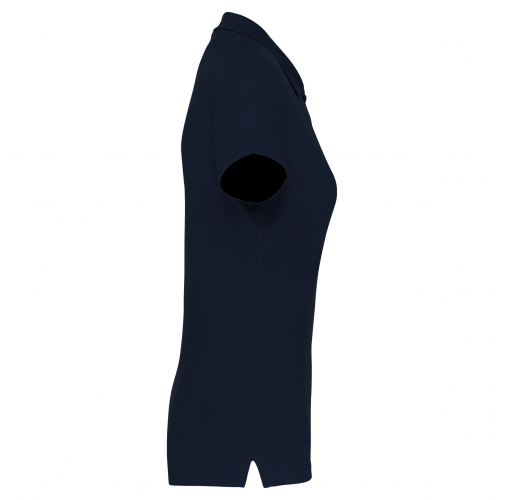 navy Polo piqué de manga corta de mujer