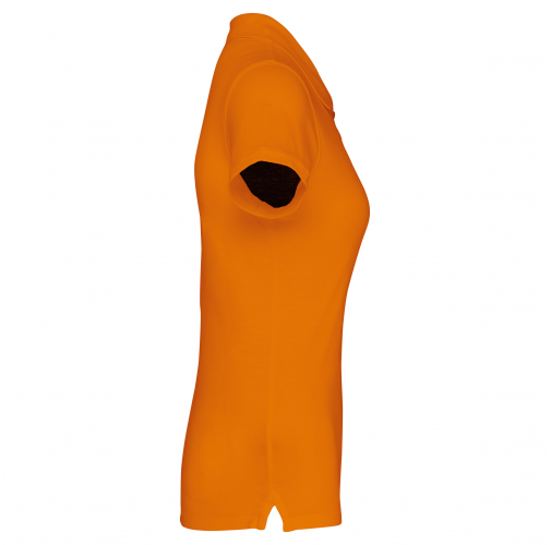 orange Polo piqué de manga corta de mujer