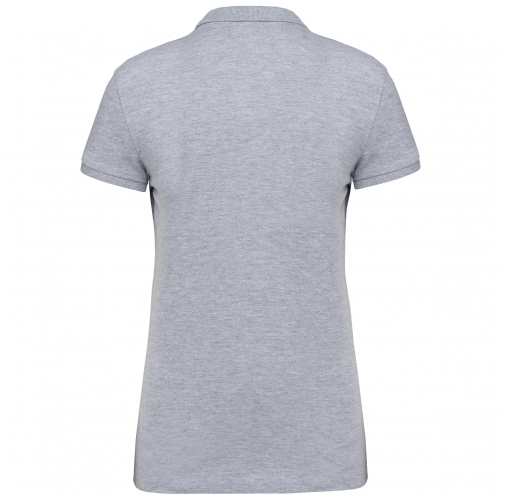 oxford grey Polo piqué de manga corta de mujer