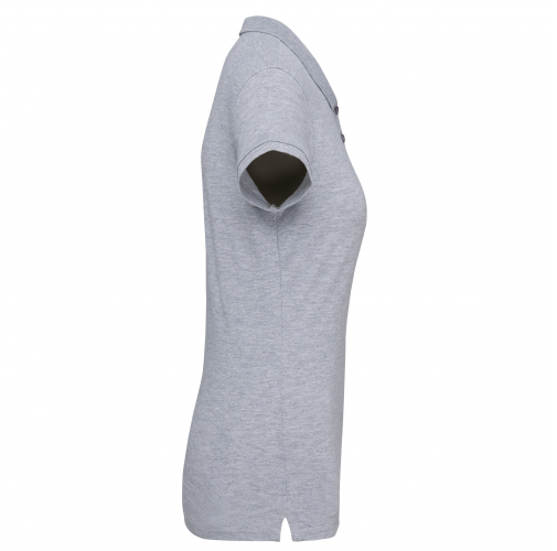 oxford grey Polo piqué de manga corta de mujer