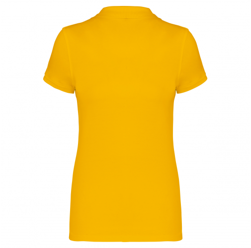 yellow Polo piqué de manga corta de mujer