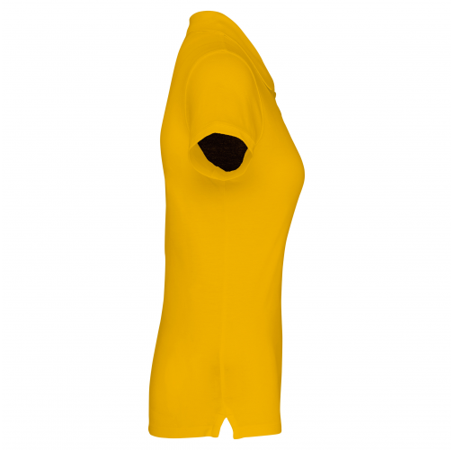 yellow Polo piqué de manga corta de mujer