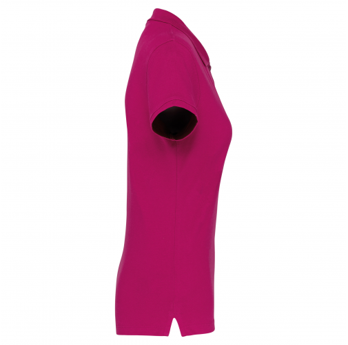 fuchsia Polo piqué de manga corta de mujer