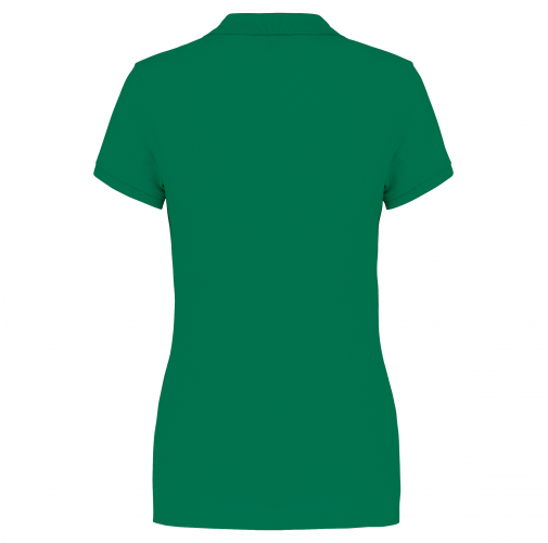 kelly green Polo piqué de manga corta de mujer