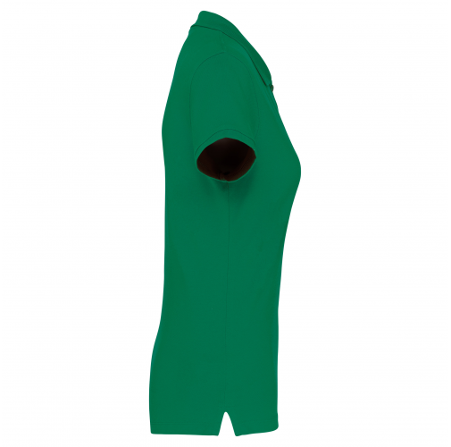 kelly green Polo piqué de manga corta de mujer