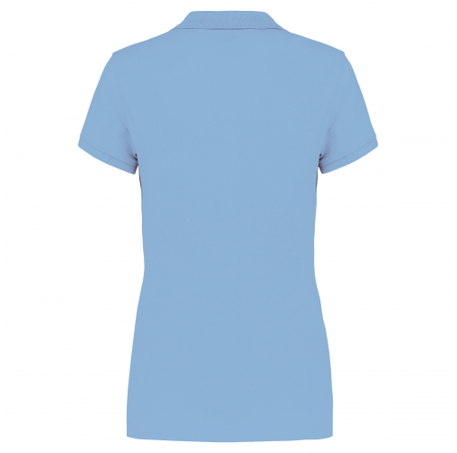 sky blue Polo piqué de manga corta de mujer