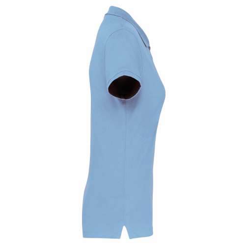 sky blue Polo piqué de manga corta de mujer