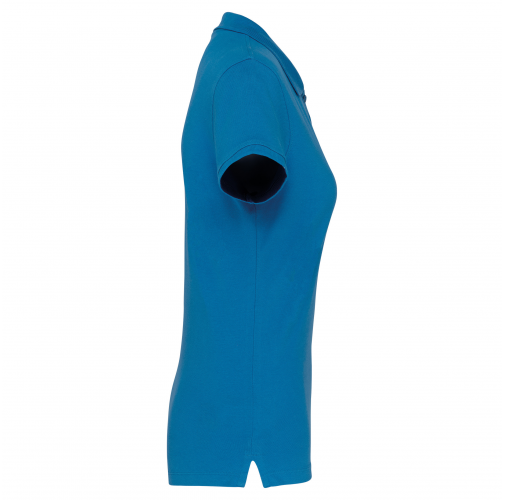 tropical blue Polo piqué de manga corta de mujer