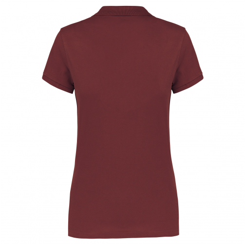 wine Polo piqué de manga corta de mujer