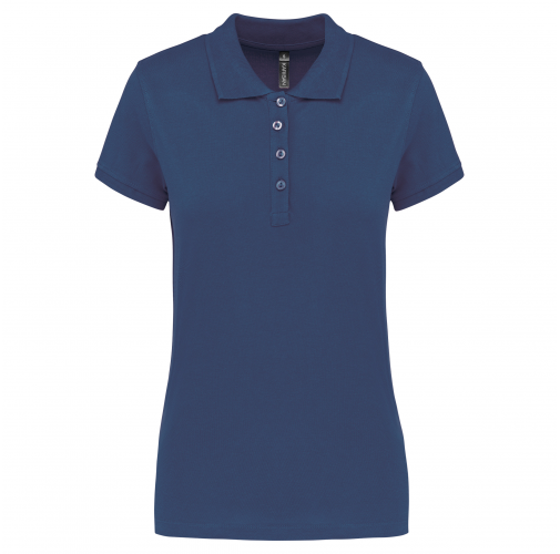 deep blue Polo piqué de manga corta de mujer
