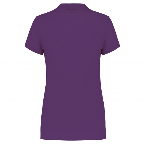 purple Polo piqué de manga corta de mujer