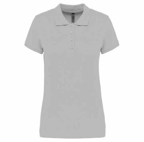 snow grey Polo piqué de manga corta de mujer