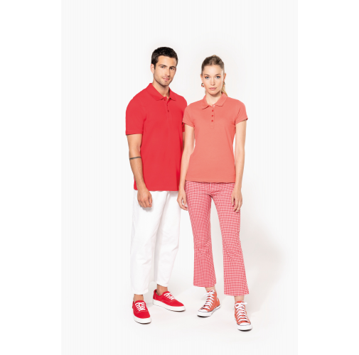 Polo piqué de manga corta de mujer