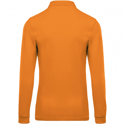 orange Polo piqué de manga larga de hombre