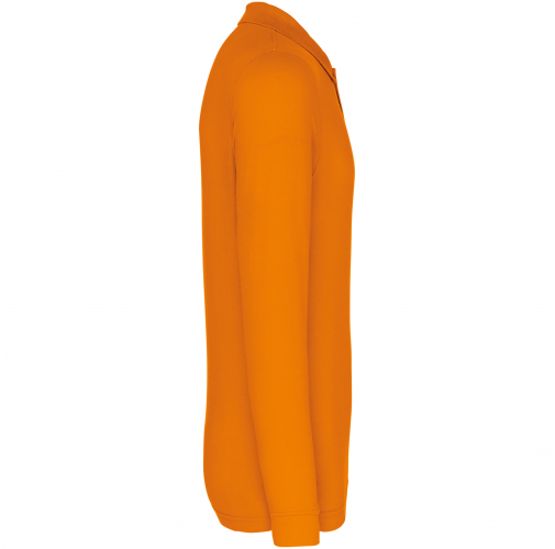 orange Polo piqué de manga larga de hombre