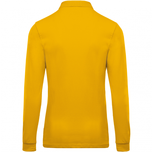 yellow Polo piqué de manga larga de hombre