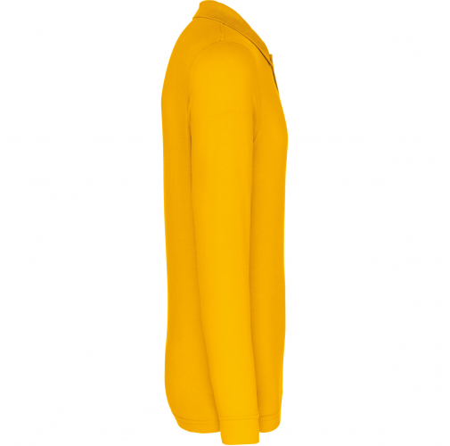 yellow Polo piqué de manga larga de hombre