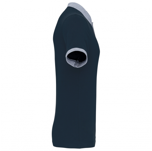 navy / oxford grey Polo piqué bicolor hombre